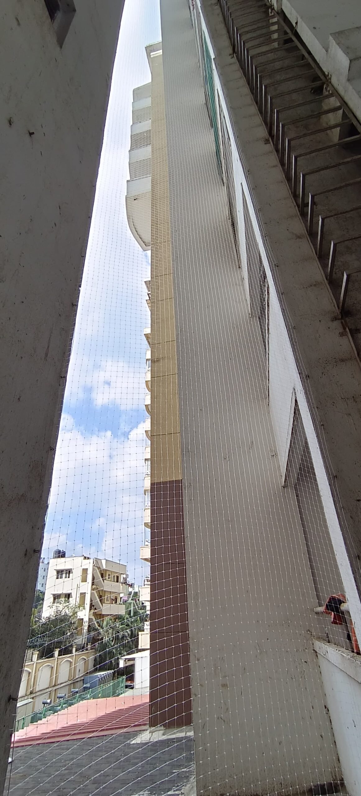 Duct area safety net installation project