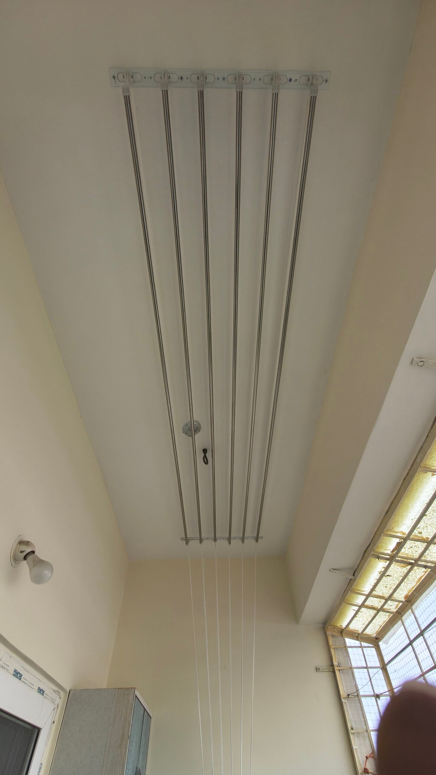 Apartment cloth hanger installation